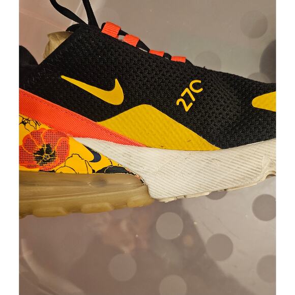 Nike Air Max 270 SE Floral Running Sneaker Shoes Black Yellow Orange Women’s 7 - Picture 14 of 15